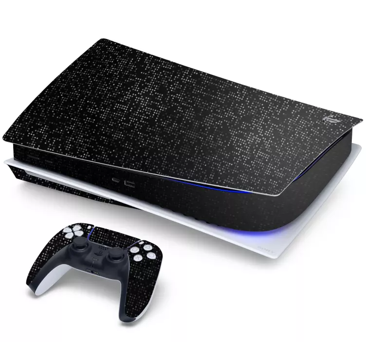 Ps5 skin black patterned design - TenStickers