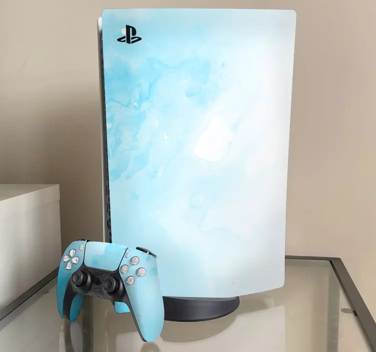 Ps5 skin in aqua color design - TenStickers