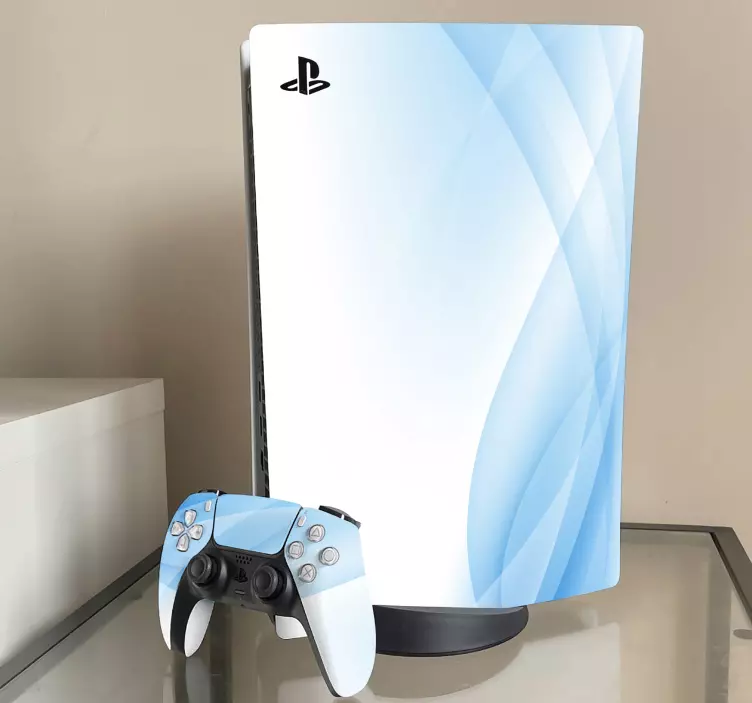 Ps5 skin sleek blue covering - TenStickers