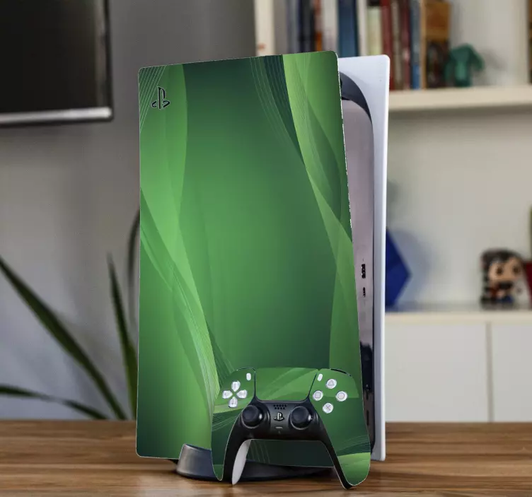 Ps5 skin sleek green design - TenStickers