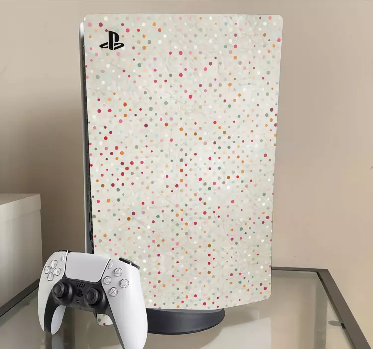 Ps5 skin with colorful spotted pattern - TenStickers