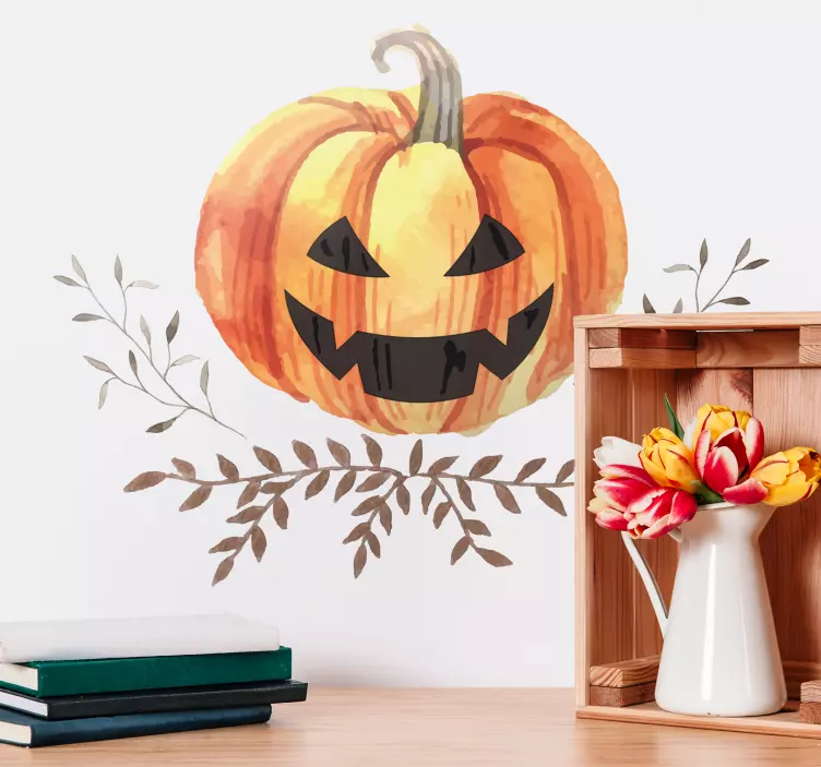 Pumpkin with Shadows halloween sticker - TenStickers