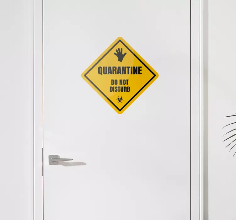 Quarantine do not disturb vinyl sign - TenStickers