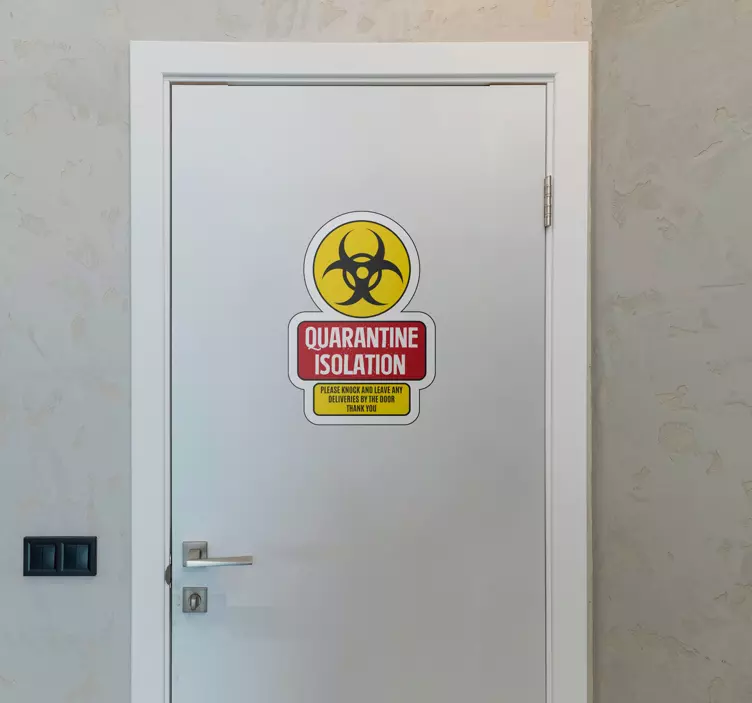 Quarantine isolation vinyl sign - TenStickers