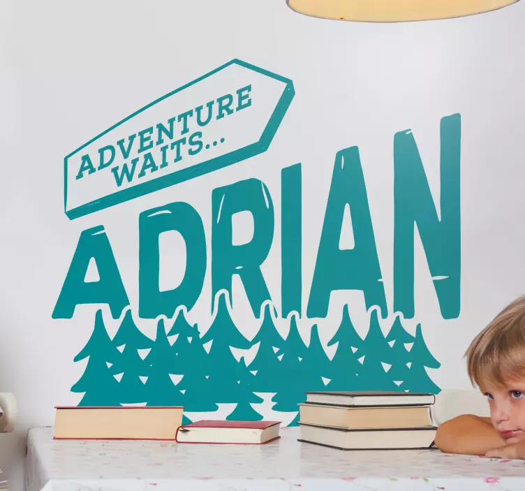 Quote wall sticker adventure awaits design - TenStickers