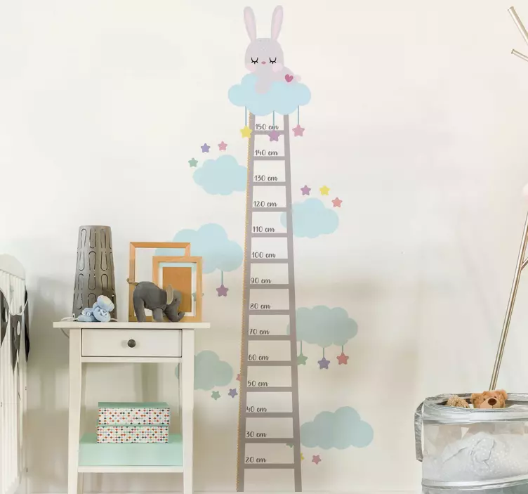 Rabbit  height chart wall sticker - TenStickers