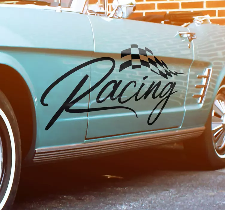 Racing large car sticker - TenStickers