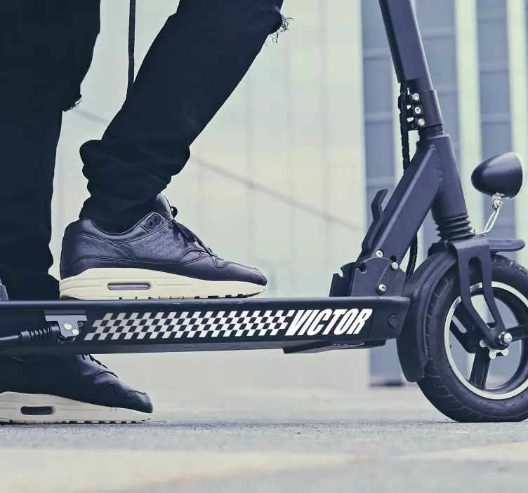 Racing Scooter custom sticker - TenStickers