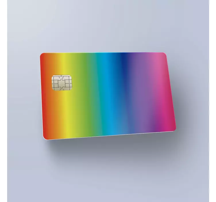 Rainbow design bank card sticker - TenStickers