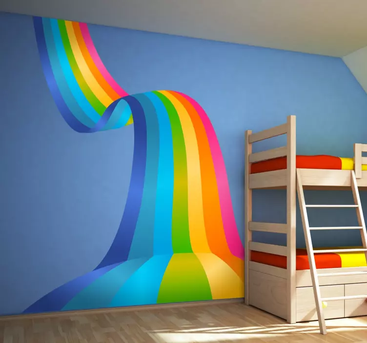 Rainbow wall sticker wave 3d - TenStickers