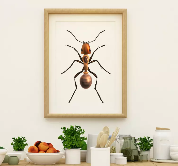 Realistic Ant Illustration insect sticker - TenStickers