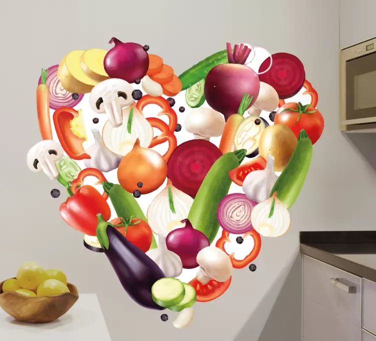 Realistic composition of vegetable decal food - TenStickers