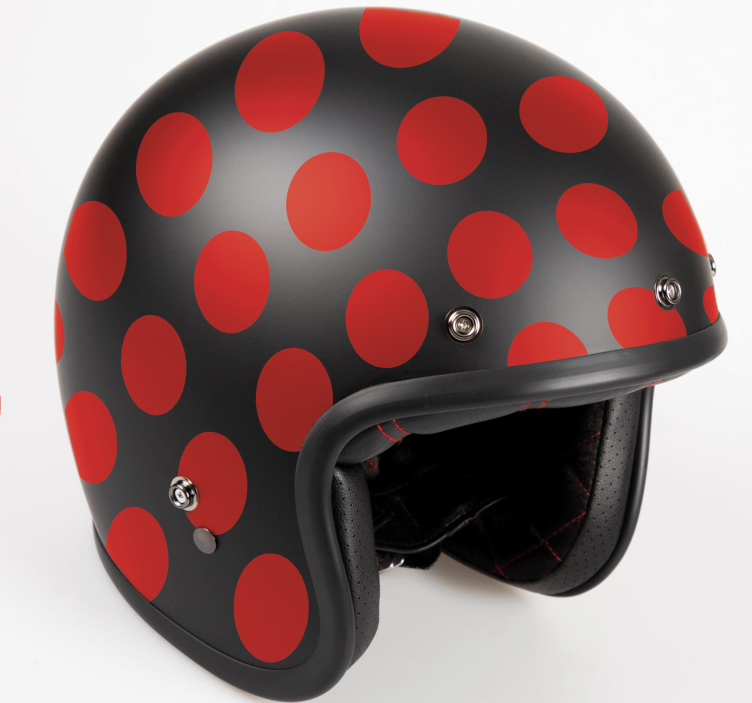 Red dots set motorbike sticker - TenStickers