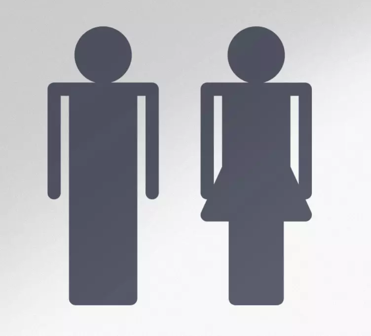 Restroom Symbols door sticker - TenStickers