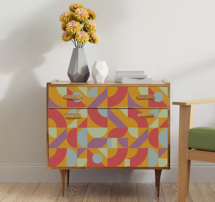 Retro colours furniture sticker - TenStickers
