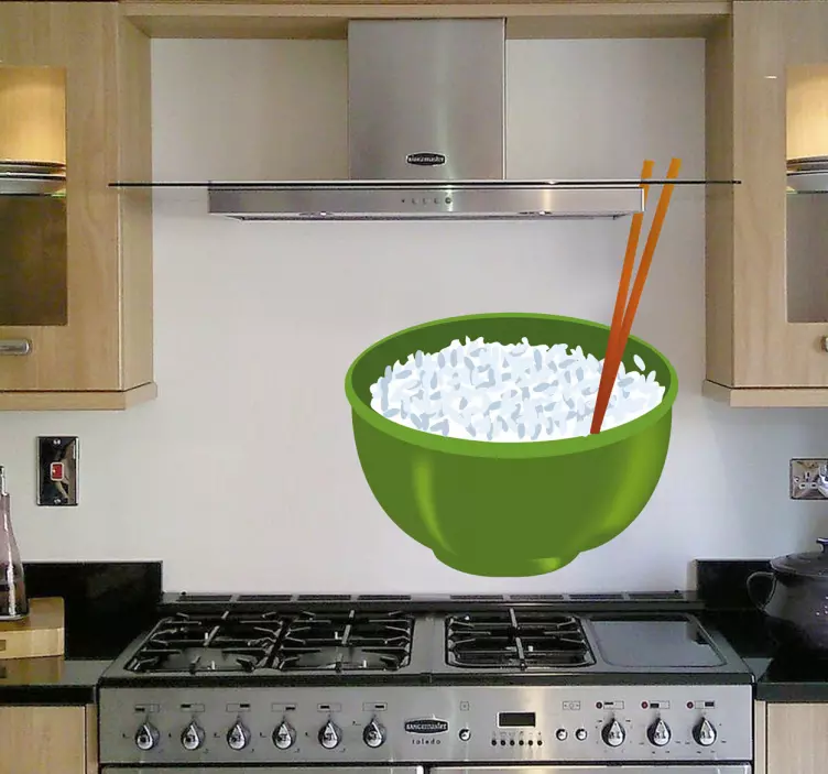 Rice Pot Oriental Food Wall Sticker - TenStickers