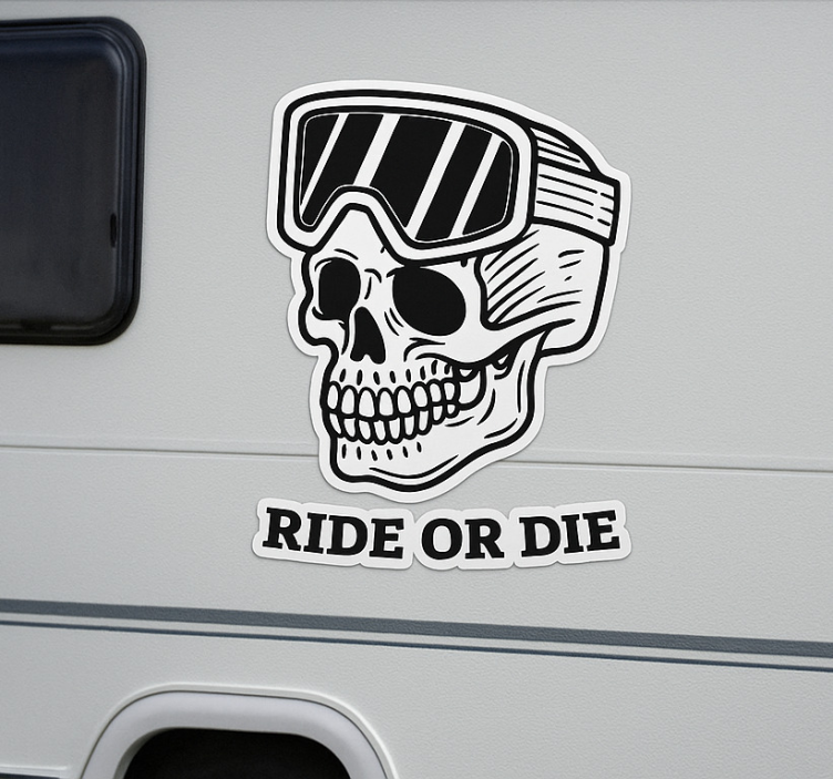 Ride or die campervan decal - TenStickers
