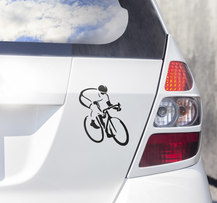 Road bike for car cycling sticker - TenStickers
