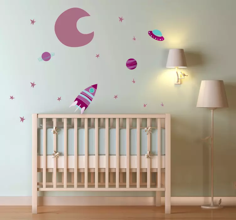 Rocket Space Adventure wall sticker for kids - TenStickers