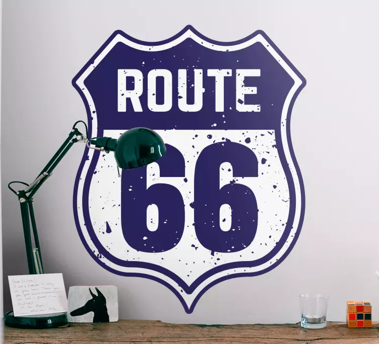 Route 66  vintage vinyl sticker - TenStickers