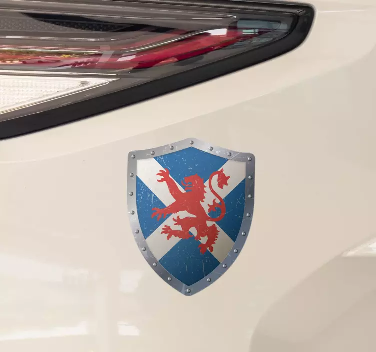 Saltire lion badge flag decal - TenStickers