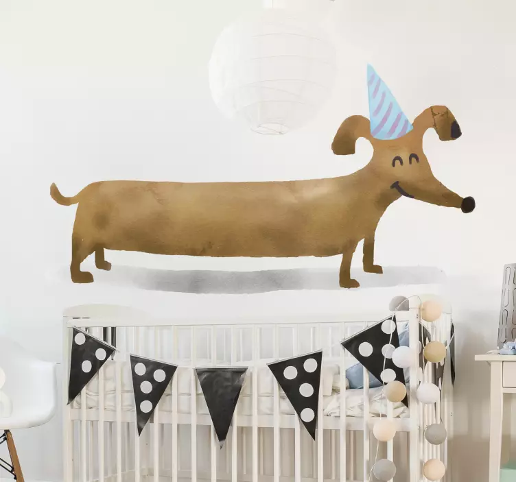 Sausage Dog Wall Art Sticker - TenStickers