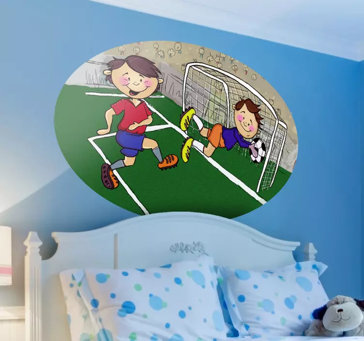 Scoring Goal Kids Decal - TenStickers