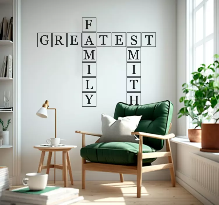 Scrabble Family Name Custom Sticker - TenStickers