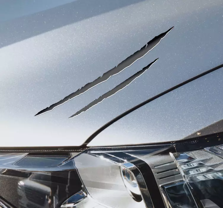 Scratch effect car sticker - TenStickers