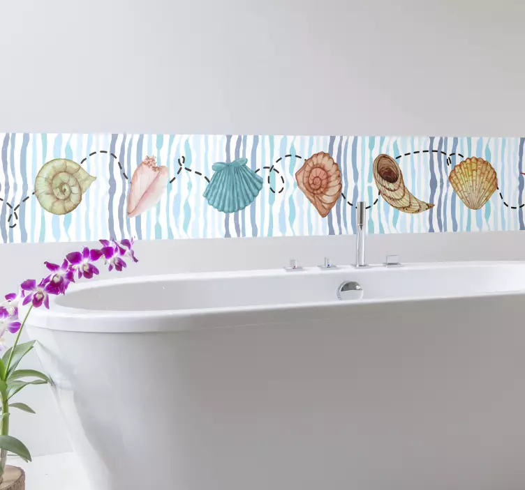 Seashells wall border decal - TenStickers