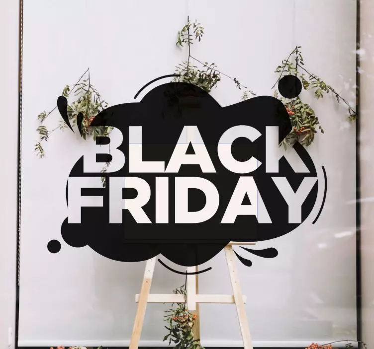 Seasonal Sale Announcement Black Friday sticker - TenStickers