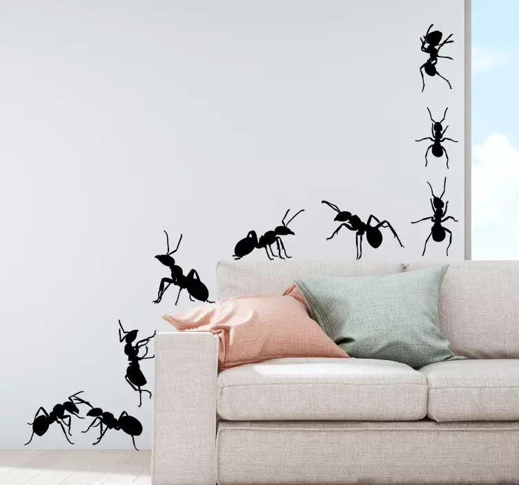 Set of ants living room wall sticker - TenStickers