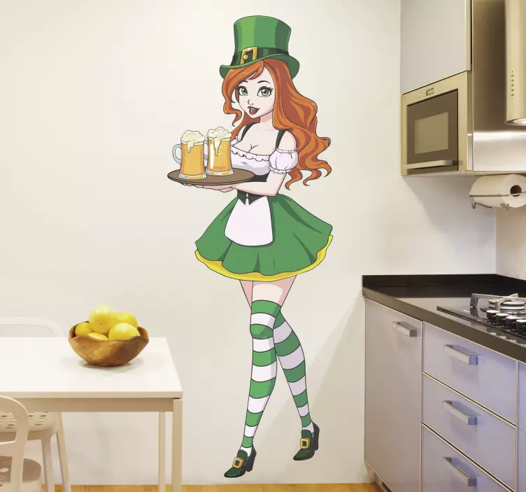 Sexy Irish girl Adult Sticker - TenStickers