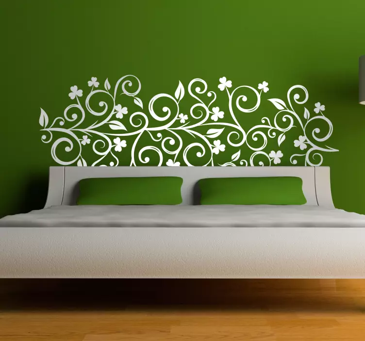 Shamrock Headboard Plant Wall Sticker - TenStickers