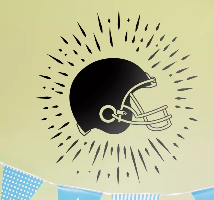 Shining American Football Helmet Sticker - TenStickers