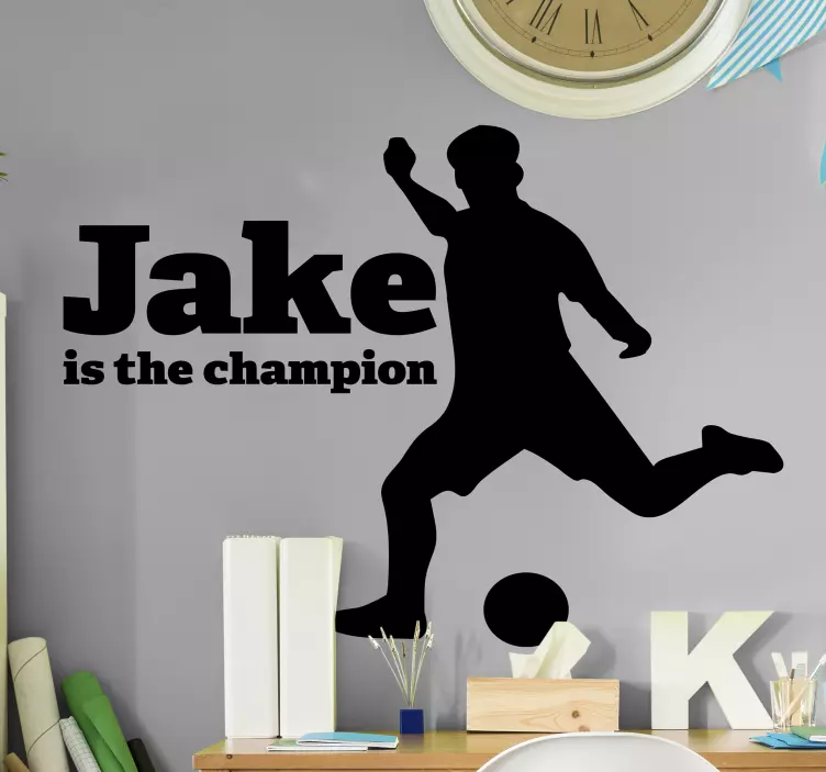 Shooting football wall sticker - TenStickers