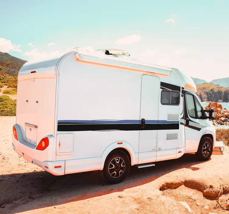 Sidebands campervan decal line sticker - TenStickers