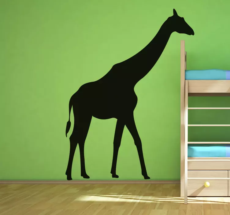 Silhouette Giraffe Wall Sticker for Bedroom - TenStickers