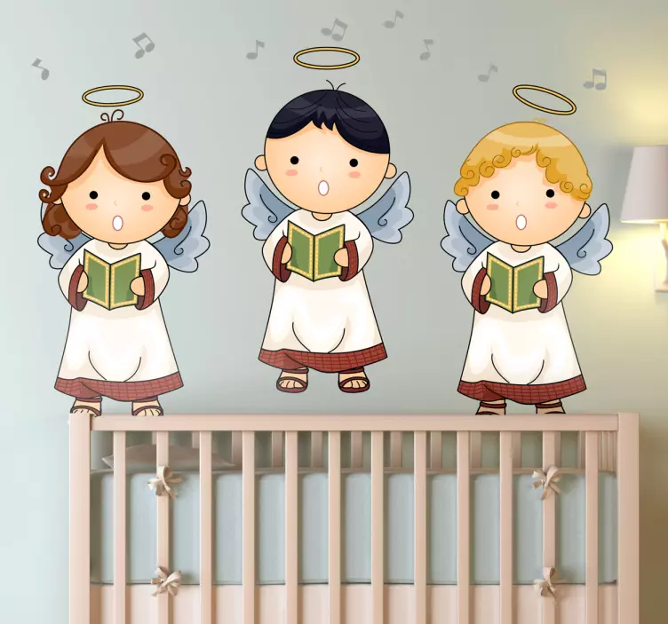 Singing Angel Trio wall sticker for kids - TenStickers