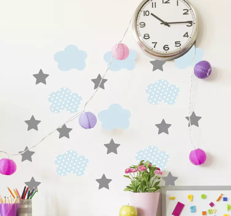 Skies and Celestial Bodies wall sticker for kids - TenStickers