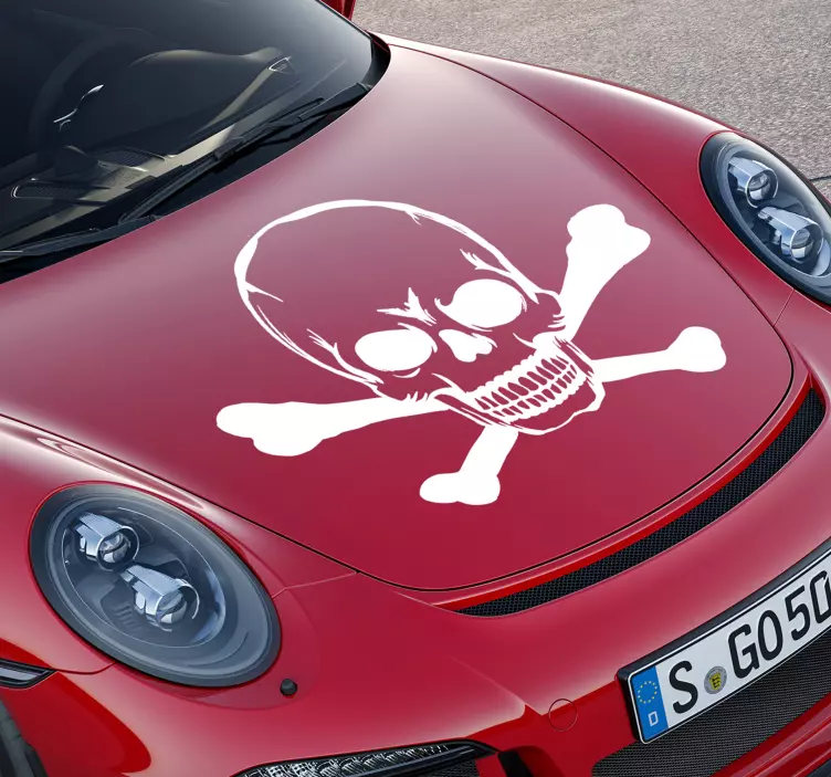 Skull for halloween large car sticker - TenStickers