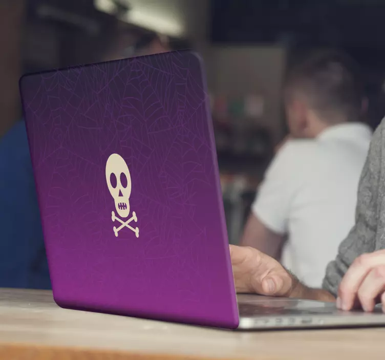 Skull laptop skin - TenStickers