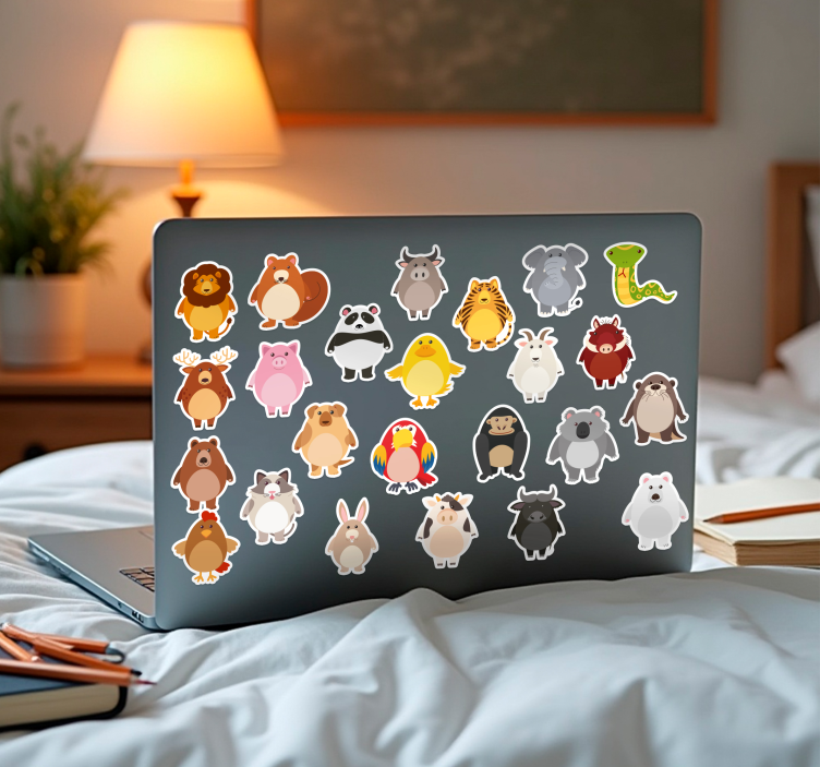 Animal decal collection laptop sticker - TenStickers