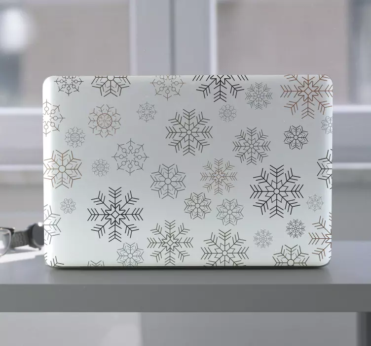 Snowflake Pattern Cover laptop skin - TenStickers