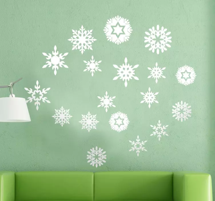 Snowflakes Christmas Sticker - TenStickers
