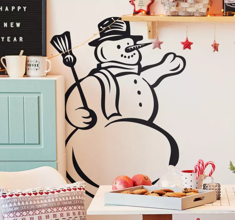 Snowman Christmas Sticker - TenStickers