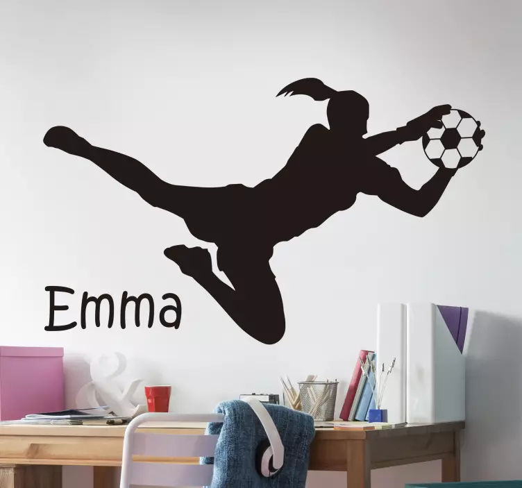 Goalkeeper monocolour football wall sticker - TenStickers