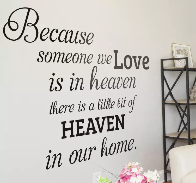 Someone we love is in heaven text wall sticker - TenStickers