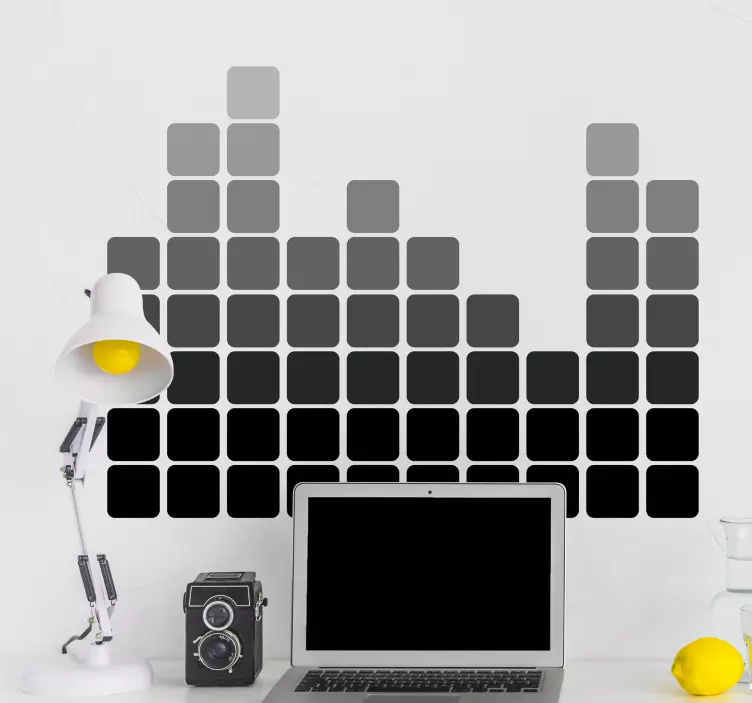 Sound graphic style geometric wall sticker - TenStickers