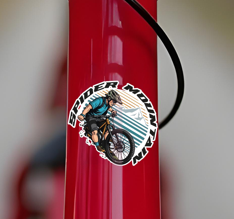 Spider mountain bike sticker - TenStickers